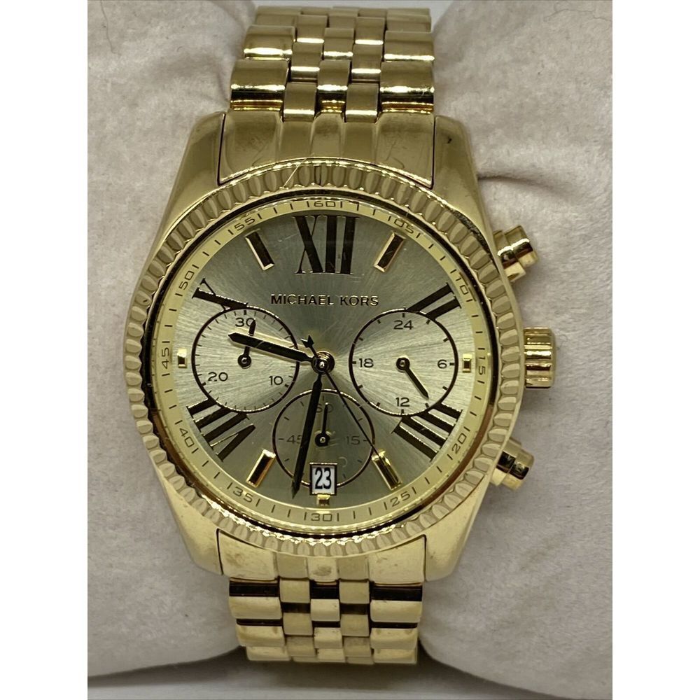 Michael Kors Lexington MK5556 Women Gold Stainless Steel Analog Dial Watch MP745 - Picture 2 of 12